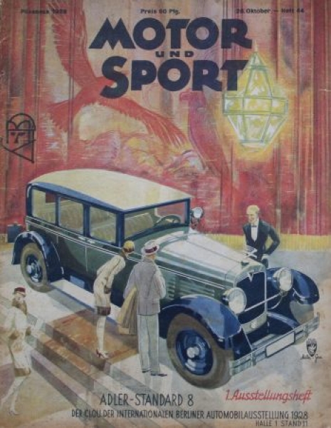 "Motor & Sport" Motor-Magazine Poessneck 1928 Exhibition Issue (7240)